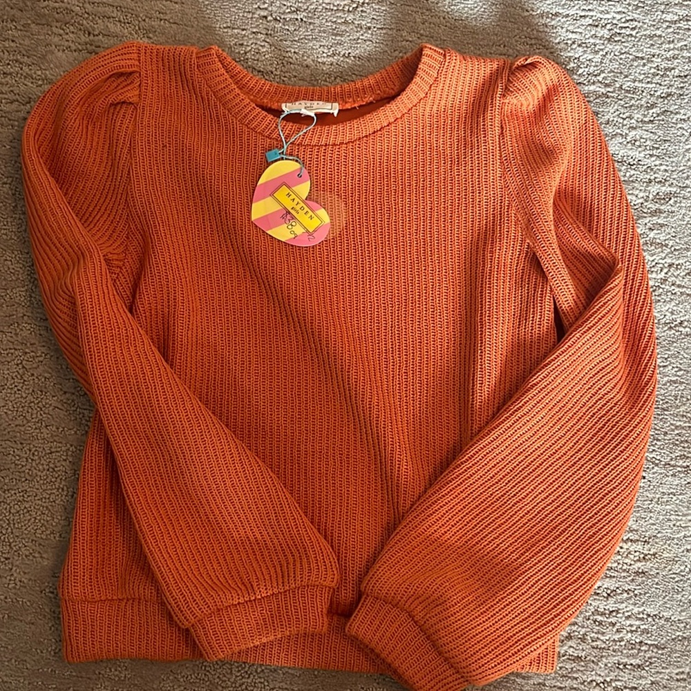 Girls orange sweater